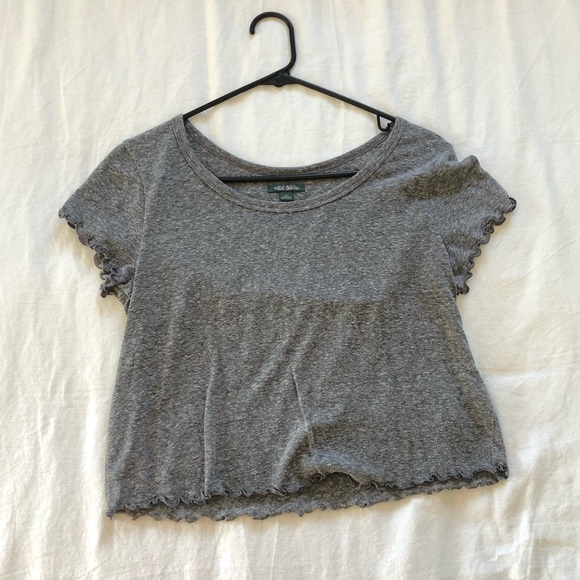 Wild Fable Ruffle Hem Tee Size Medium - Gray. - Picture 1 of 4